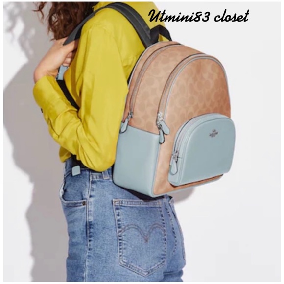 Coach Handbags - 🍀🏅NEW🏅Coach Court Backpack In Signature Canvas/shoulder bag/Coach backpacks
